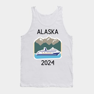 Cruise Alaska 2024 with mountains Tank Top